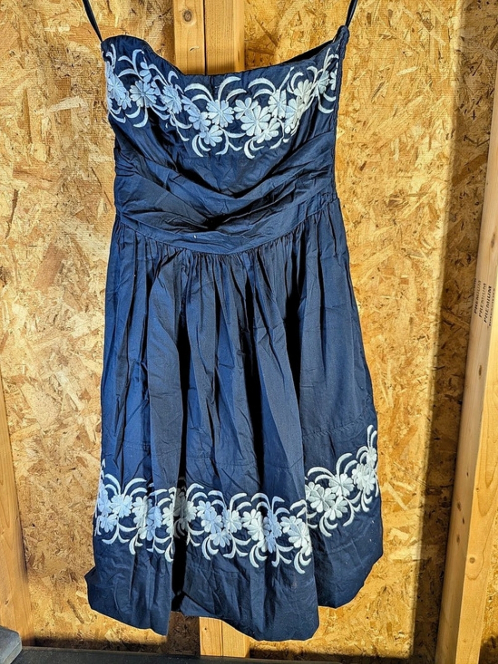 Floral Mini Dress in Blue & White Like New